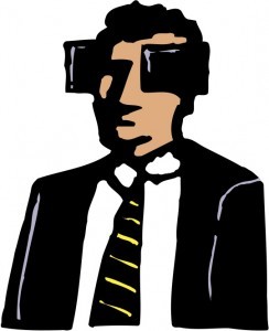 blinders wearing man