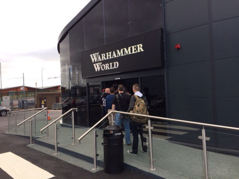 Photo of new entrance to the revamped Warhammer World.