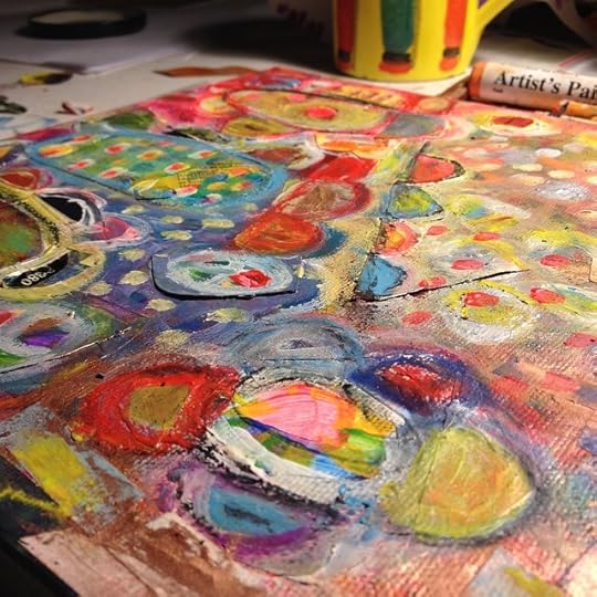 Work in progress #art #myart #mtlart #mtlartist #paint #painting #collage #instaart #instagood #instalike #instadaily #instamood #artistic #artistsoninstagram #artist_features #colors #qc #qcbased #artsy #pink #artwork #beautiful #etsymtl #etsy #design