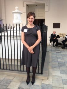 Standing by the monument for which the church is named, which contains the names of the Theater fire victims