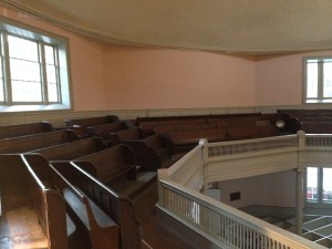 This is where the first Sunday School was held in Monumental--up in the balcony or gallery seating. Also this was segregated seating for the enslaved in the 19th century. 
