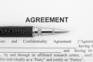 Agreement and black pen