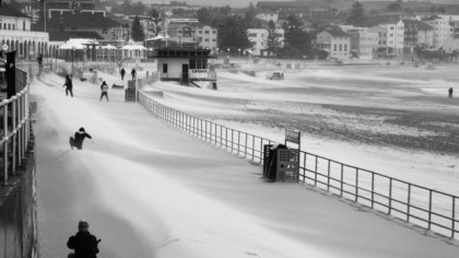 Extreme weather - Angela Miall's Bondi Beach, winner of Clique’s May Challenge