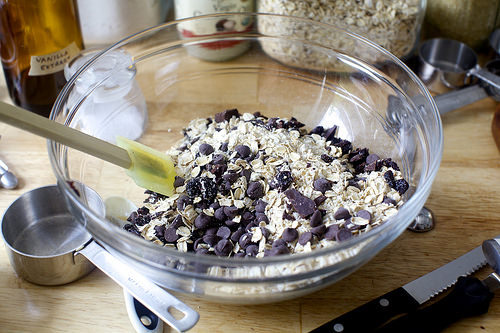 dry mix, with cherries and chocolate