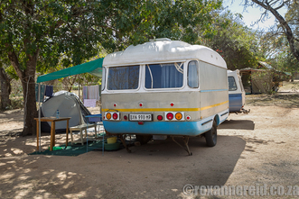 Camping in an ancient caravan at Kruger