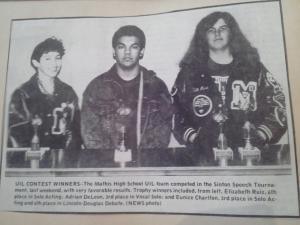 Teen Eunice in her local paper.