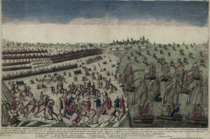 Map showing British, American and French forces at Yorktown. 1781. Geography and Map Division. 