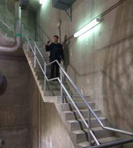 Director T.J. Scott scouting the location.