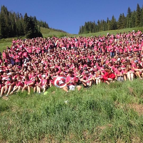 Getting ready for camp picture this morning! All 700 of us #419journey