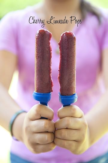 Healthy Frozen Treats to Beat the Summer Heat! Cherry Limeade Pop Recipe via DeliciouslyOrganic.net #paleo #recipe