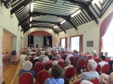 A packed audience at Totton South U3A listening to Pauline Rowson talking about her crime novels