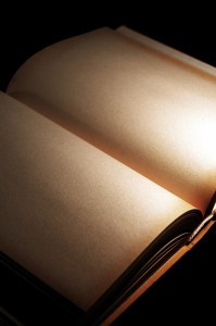 Notebook with blank pages