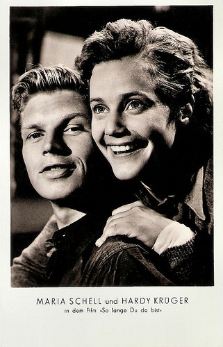 Maria Schell and Hardy Kr��ger in So lange Du da bist (1953)