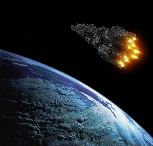 spaceship over earth 3
