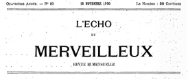 The masthead of L'Echo du Merveilleux