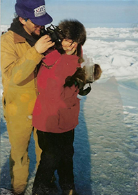 My husband and I in the Arctic later that year. Me still being an awesome girlfriend.