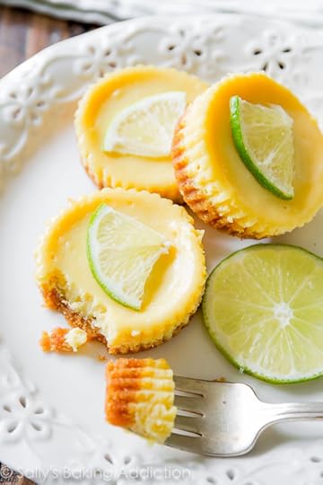 What's better than key lime pie? INDIVIDUAL mini key lime pies! sallysbakingaddiction.com