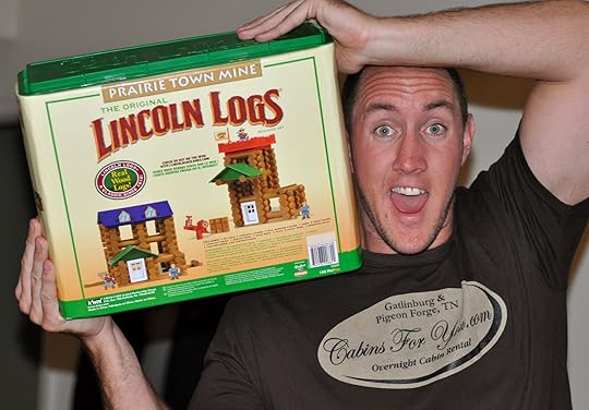 Jason Zook with Lincoln Logs
