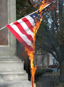 US Flag burning