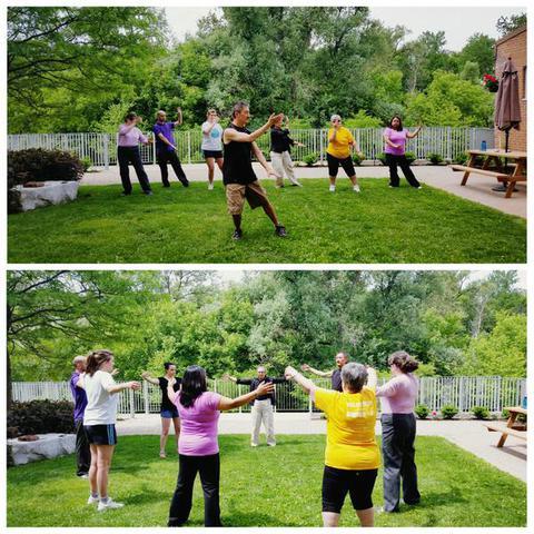 Photo: Chiropractic college plays outside for 30x30 workplace challenge