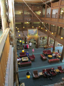 Current lobby showing the adjustable space next to the gift shop for performers.