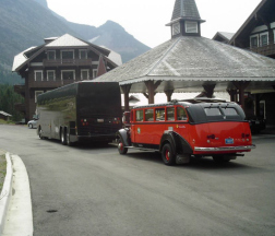 The porte co·chère shown here allows people to get in and out of vehicles without getting wet. It wasn't there when the hotel was built. Buildings evolve.