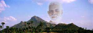 RAMANA FACE OVER ARUNACHALA