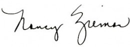 Nancy Zieman signature