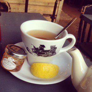 Chai tea with lemon and honey, a favorite at the Shabby Scholor, a cafe and coffeeshop where I go every Saturday I'm home to get some rest and time with Jesus! 