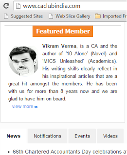 caclubindia_featured_member_ca_day_01_july_vikram_verma_author_10alone_chartered_accountant