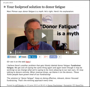 Jeff Brooks on Marc's Donor Fatigue is a Myth video