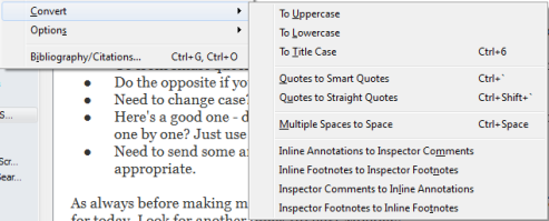 Scriv Convert Menu