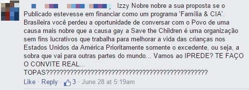 tem que ser a instituicao que ele quer