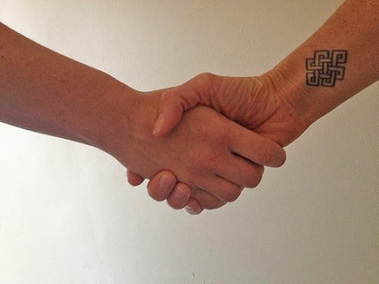 Broad bean media hand shake