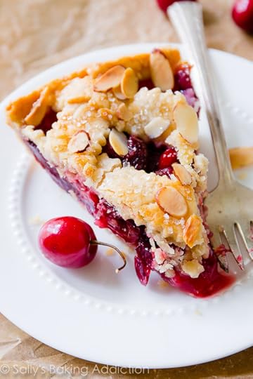 Sweet Cherry Pie with Toasted Almonds on sallysbakingaddiction.com