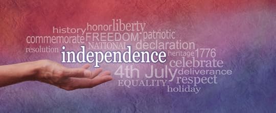 Independence Day red white and blue banner