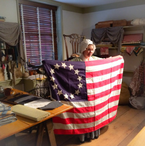 Visiting Betsy Ross at her home.