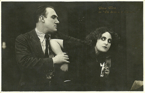 Pina Menichelli and Milton Rosmer in La donna e l'uomo
