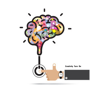 Brain Opening Concept.creative Brain Abstract Vector Logo Design