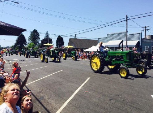 parade, tractors