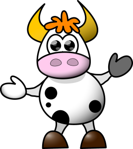 cartoon image of a cow