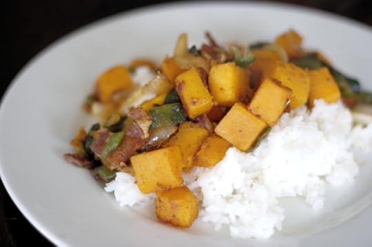 Bacon Butternut Poblano Skillet