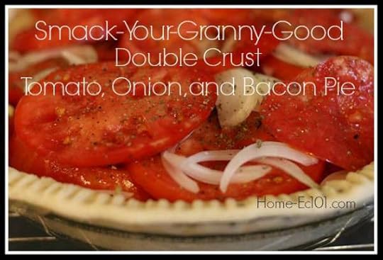 Double Crust Tomato Onion Bacon Pie