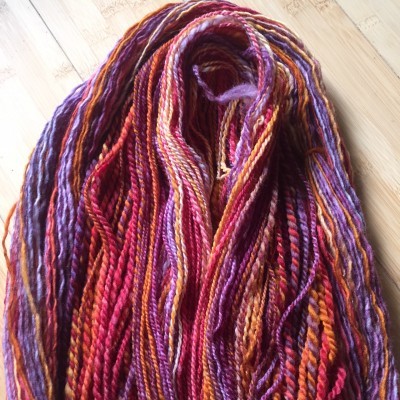 A bit of my Tour de Fleece spinning