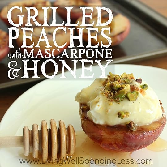 Grilled Peaches with Mascarpone & Honey Square