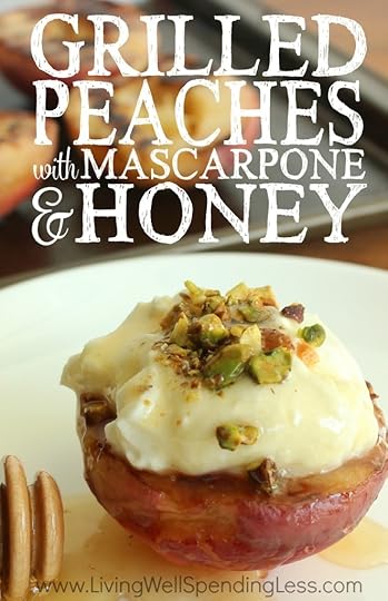 Grilled Peaches with Mascarpone & Honey