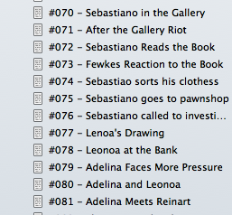 Screenshot from Scrivener