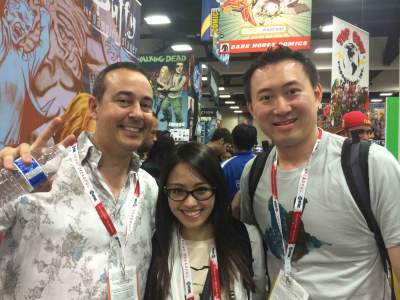 With longtime Stargate fans and new Dark Matter fans Tiffany and David.