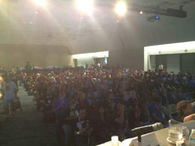 The room starts to fill up. We had about 800 in all.