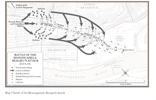 Battle of the Monongahela: Beaujeu's Attack. Author map, courtesy of Mapping Specialists, Ltd.